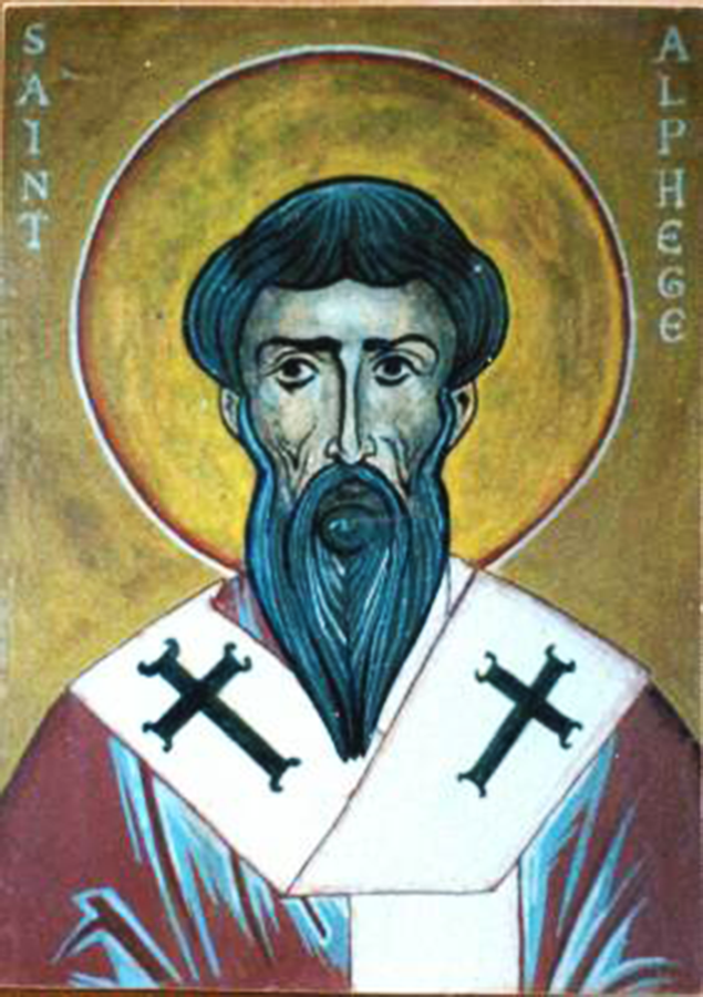 Orthodox Christian Icon of English Saint, Ælfheah (Alphege) the Martyr