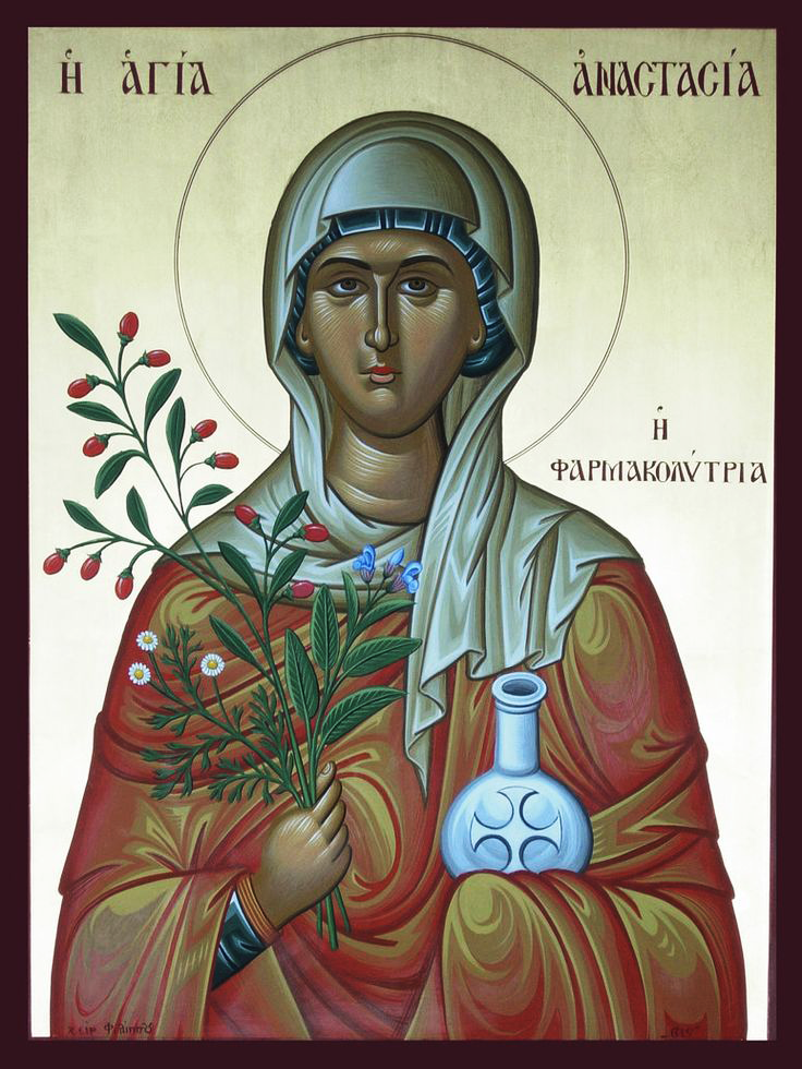 Orthodox Icon of Dalmatian Saint, Anastasia of Sirmium