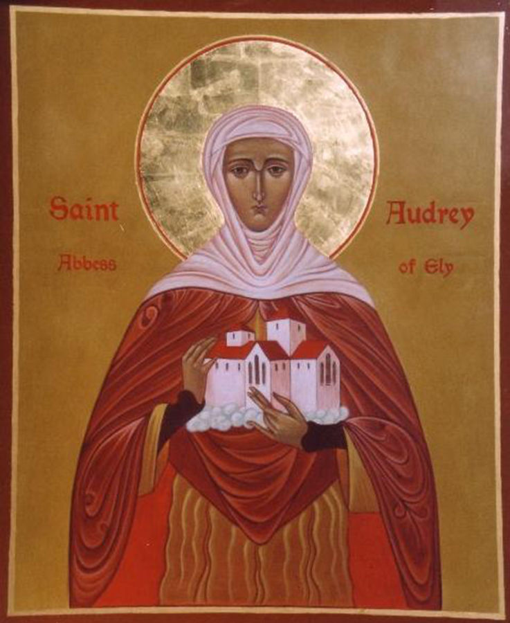 Orthodox Christian Icon of English Saint, St. Æthelthryth of Ely