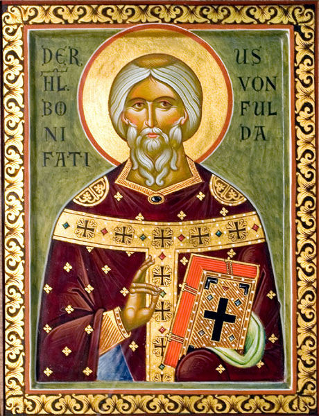 Icon of St. Boniface Enlightener of Germany (5th June)