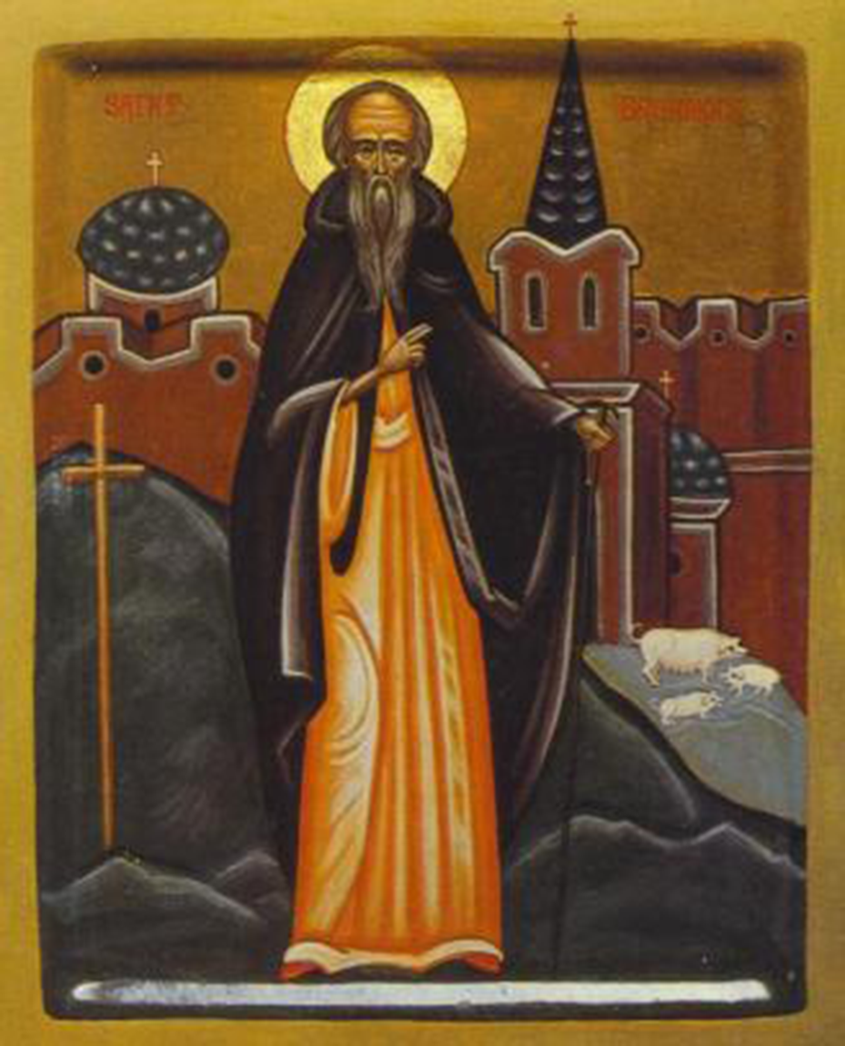 Orthodox Icon of English Saint, Brannoc of Braunton 307x380px