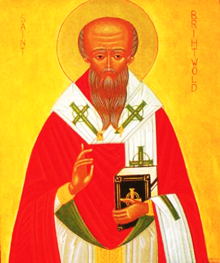 Orthodox Icon of English Saint, Brithwald of Ramsbury 313x375px
