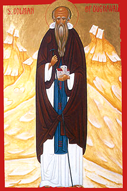 Orthodox Icon of Irish Saint, Colman Mc O'Laoighse 251x375px