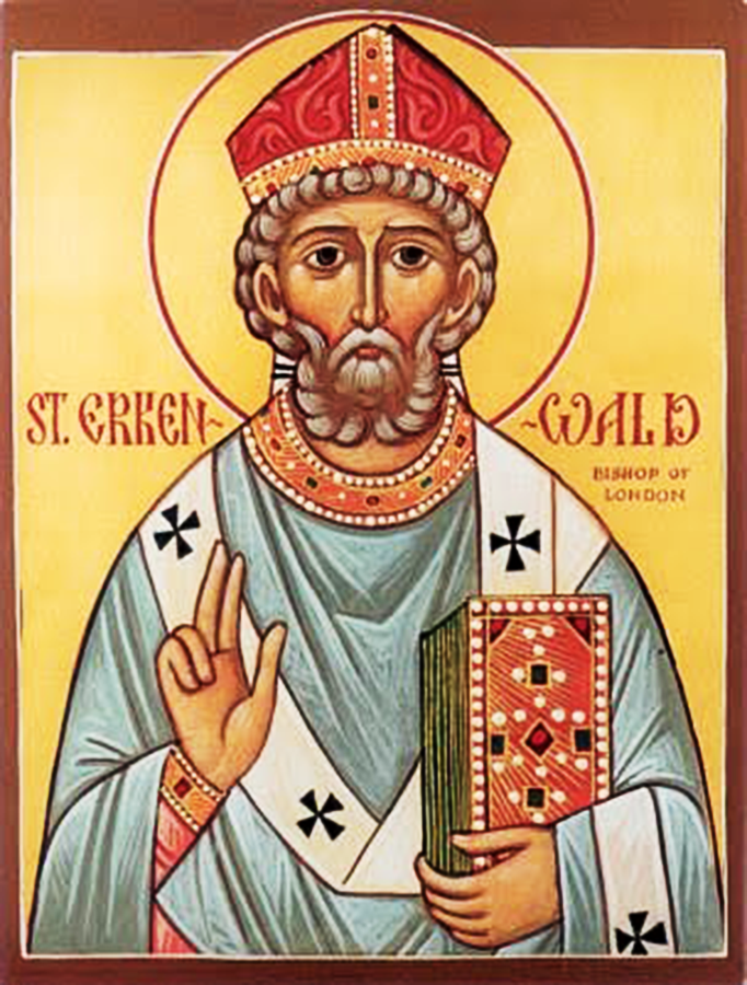 Orthodox Christian Icon of English Saint, St. Earconwald of London