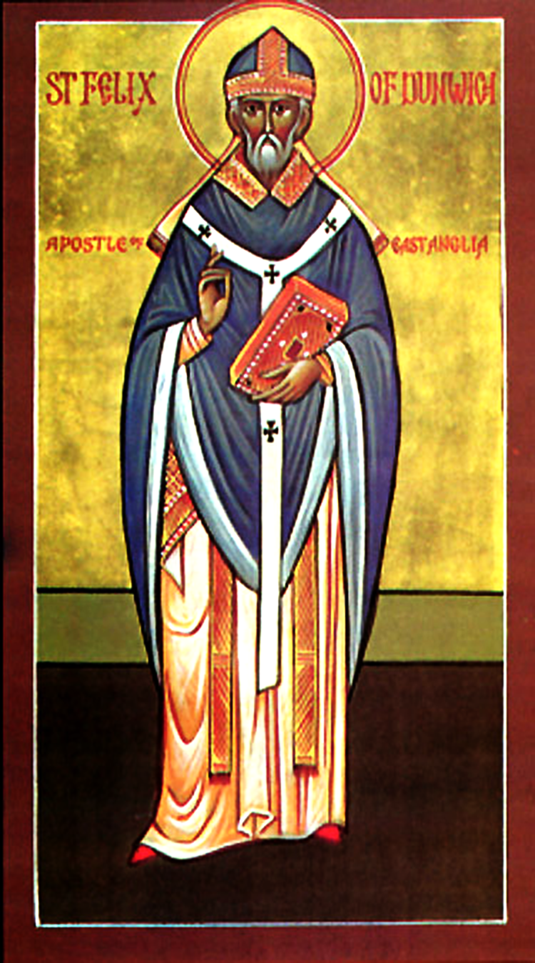 Orthodox Icon of St. Felix of Dunwich 210x377px