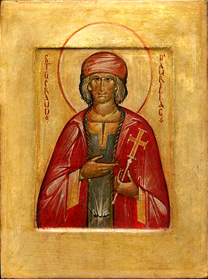 Orthodox Icon of French Saint, Gerald of Aurillac