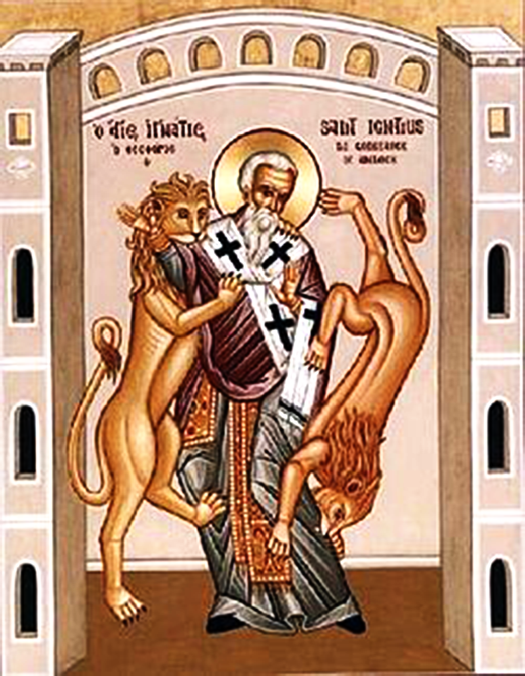 Orthodox Icon of St. Ignatius of Antioch, (Θεοφόρος [Theophoros] 
