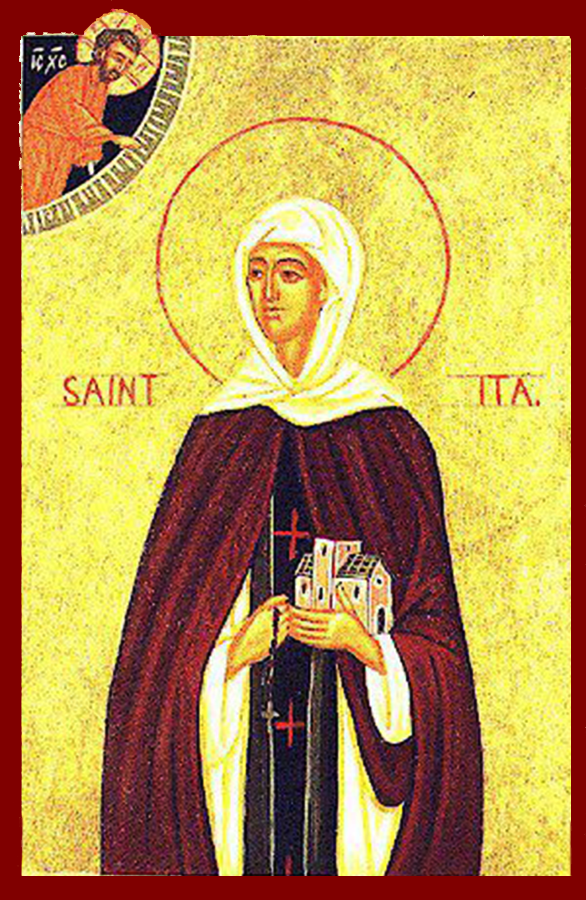 Orthodox Icon of Irish Saint, Íte (Ita) of Cluain Credail (Killeedy) 244x375px