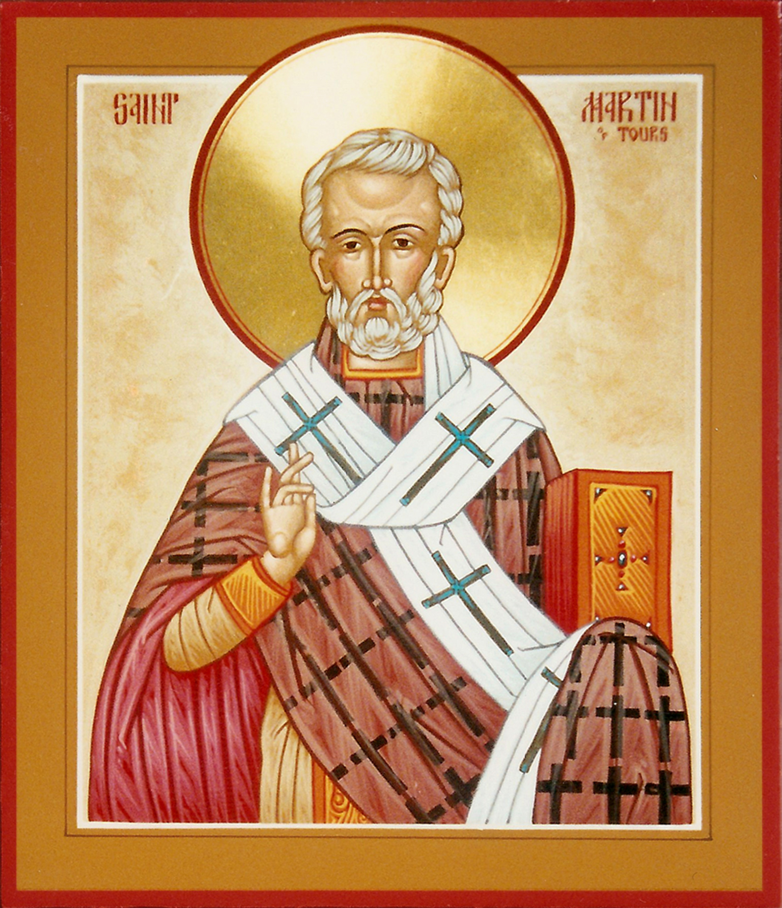 Orthodox Christian Icon of French Saint, Martin of Tours