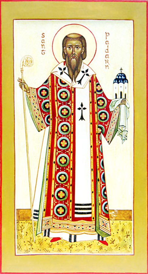 Orthodox Christian Icon of French Saint, Paternus (Padarn) of Avranches