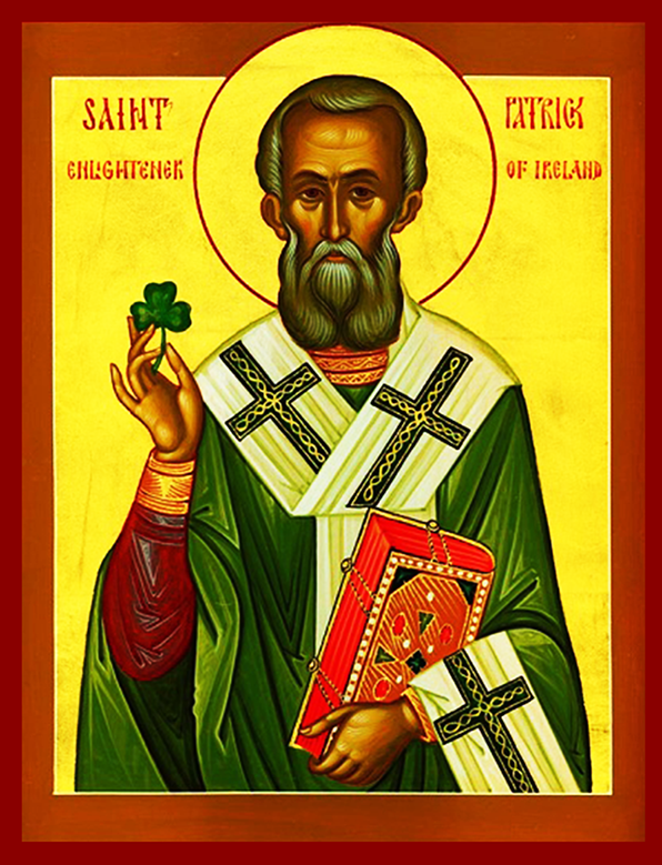 Icon of Irish Saint, Patrick, Bishop of Armagh, and Enlightener of Ireland