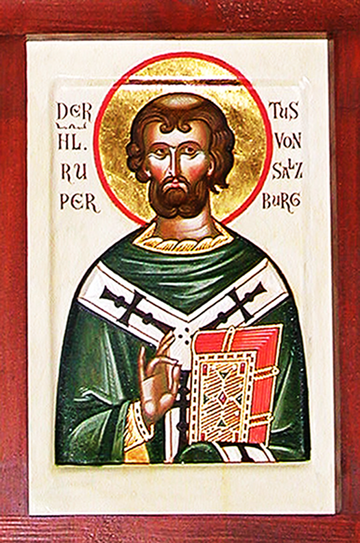 Orthodox Icon of St. Rupert of Salzburg, Apostle of Bavaria and Austria 249x375px