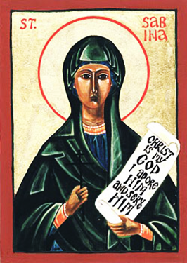 Orthodox Christian Icon of Roman Saint, Sabina of Rome 266x375px
