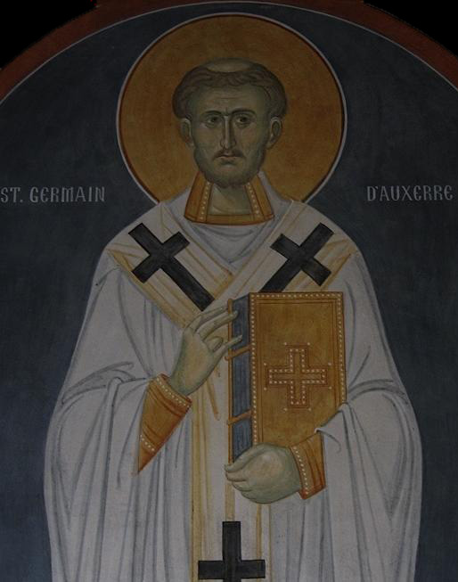 Orthodox Christian Icon of French Saint, St. Germanus of Auxerre