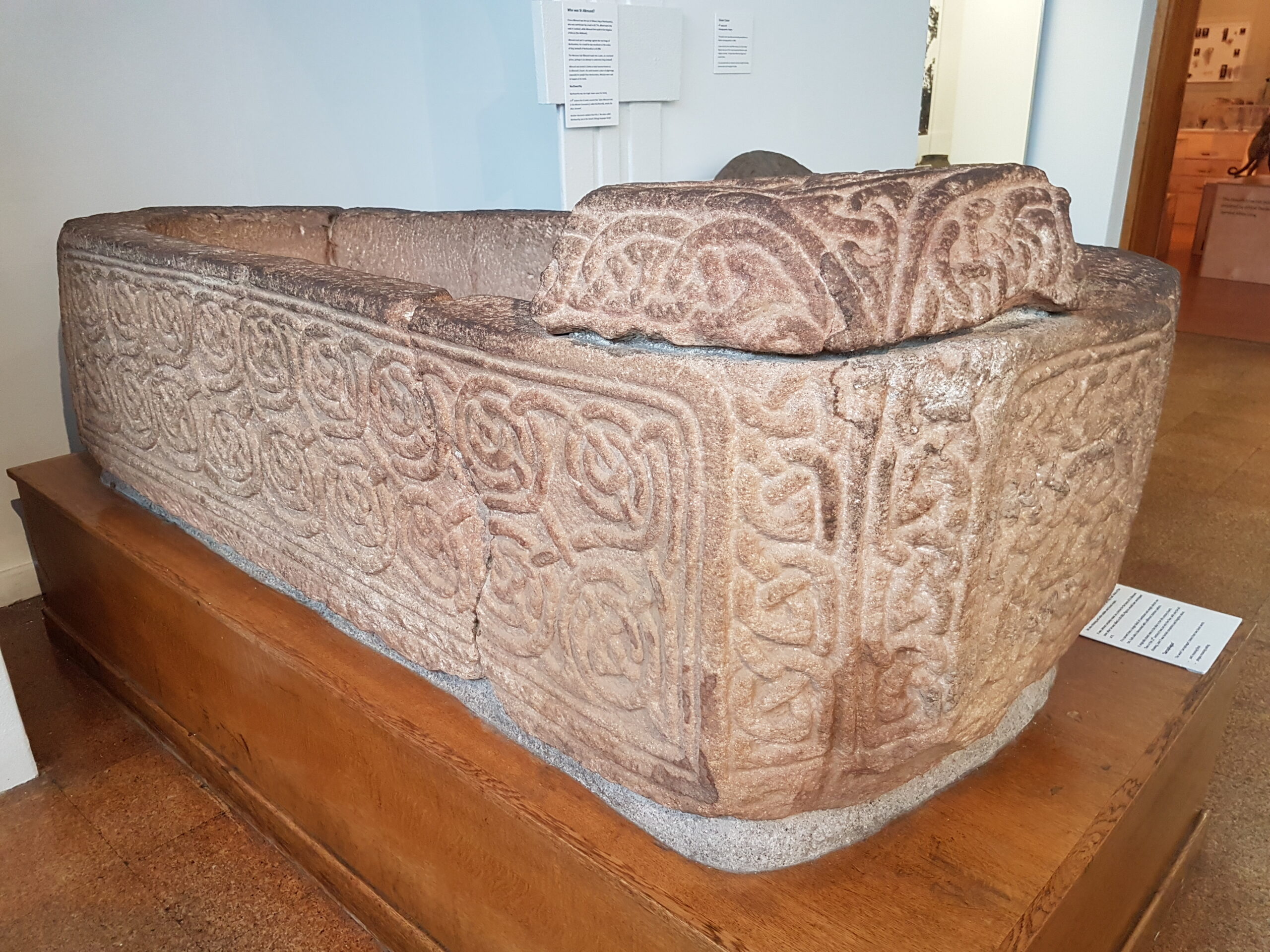 Sarcophagus of St. Alkmund, at the Derby Museum and Art Gallery, Derby, UK
