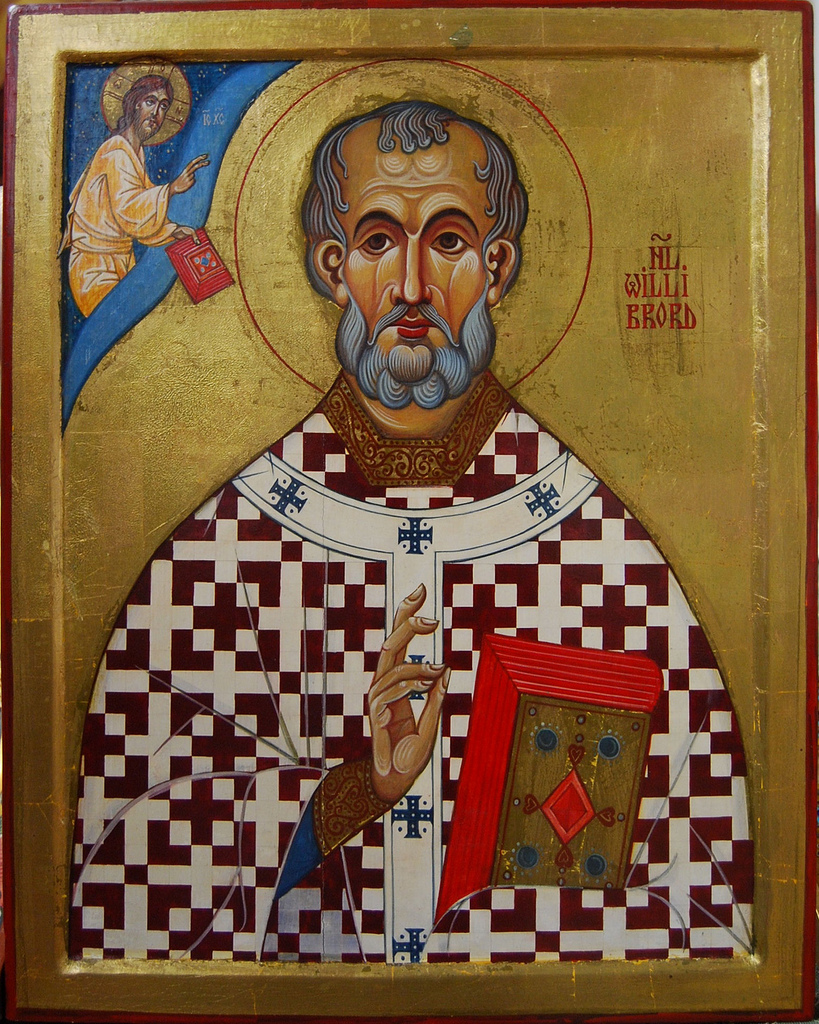 Orthodox Icon of Anglo-German Saint, Willibrord of Echternach Apostle of the Frisians