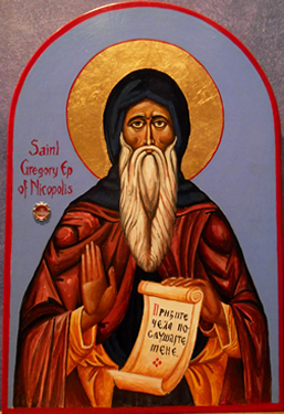 Orthodox Icon of French Saint, Gregory Makar 257x375px